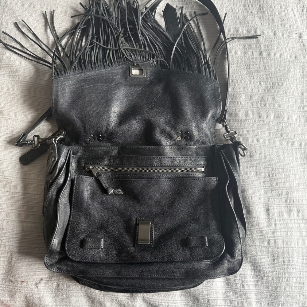 PROENZA SCHOULER
Black Leather Fringe PS1 Medium Satchel Bag - Picture 8 of 14